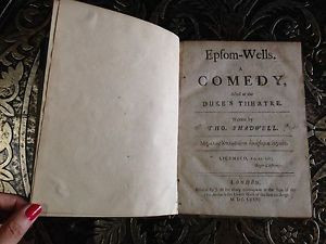 Wells A Comedy Acted at the Dukes Theatre Thomas Shadwell 1673 Rare