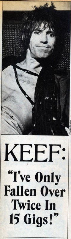 Keith Richards ' quote immortalized by Creem Magazine.