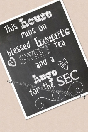 SEC Football Chalkboard Print Quote