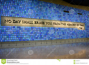 ... quote in Memorial Hall at the National 9/11 Memorial Museum at Ground