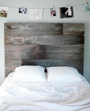 wood headboard is what I think of when I think of using barn wood ...