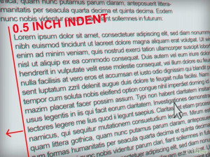 Indent the block quote to .5 inch (1.3 cm). This is the same as a ...