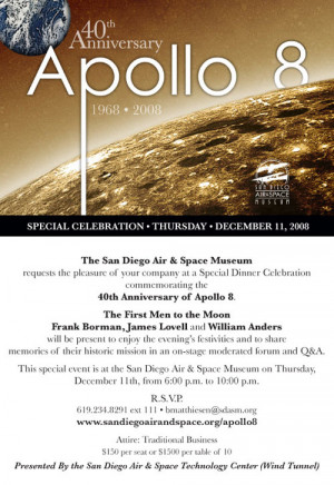 For more, see: 40th Anniversary of Apollo 8 Intimate Dinner and ...