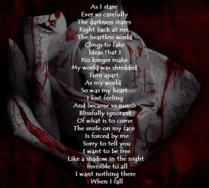 Bloody white rose sad quote