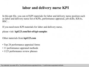 Labor and delivery nurse kpi