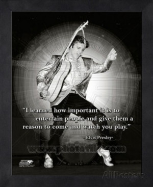 Elvis Quote Framed Memorabilia