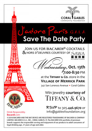... adore paris gala and cabaret after party invitation and reply card