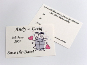 grooms cute save the date