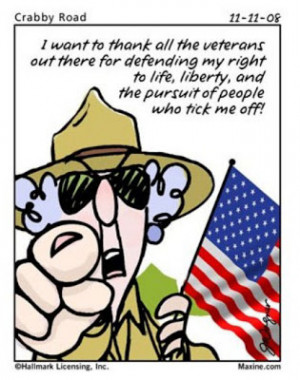 Thanks, Veterans - Maxine Cartoon
