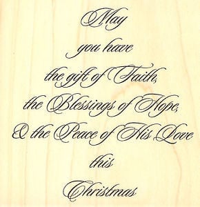 Christmas Quote Wood Mounted Rubber Stamp IMPRESSION OBSESSION F6304 New 