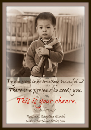 ... National Adoption Month-This is your chance. #NAM12 #quotes