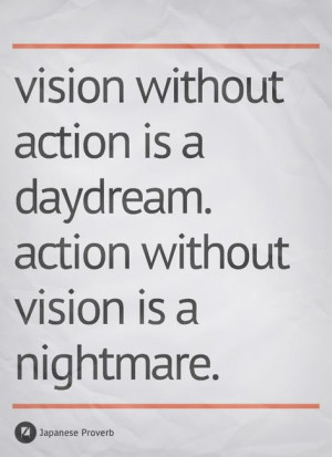 Related Vision Without Action Is A Day Dream. Action Without Vision Is ...