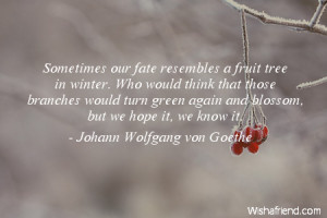 winter-Sometimes our fate resembles a fruit tree in winter. Who would ...