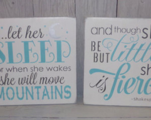 ... Wakes She Will Move Mountains-Wood Sign-Girls Room Decor-Custom Colors