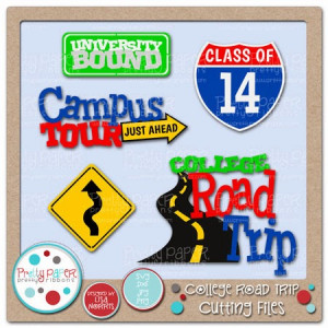 College Road Trip Clipart Be off to college soon.