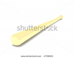 Baseball bat isolated on white background. High quality 3d render ...