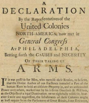 Declaration by the Representatives of the United Colonies of North ...