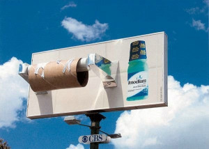 This is just one truly funny billboard! Or, a giant is in trouble ...