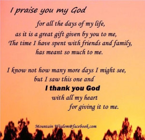 Thankful for another day!