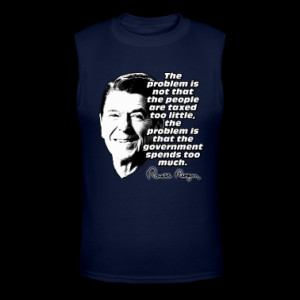 government ronald reagan quote government spends too much t shirt