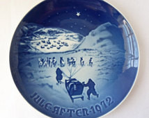 Plate - Christmas in Greenland - 1972 - Blue Decorative Christmas ...