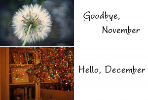 Goodbye, November. Hello, December