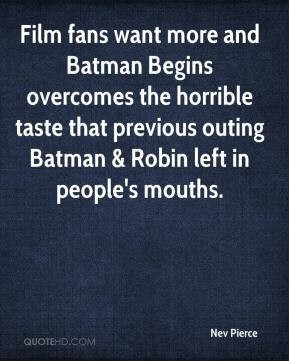 ... Batman Begins overcomes the horrible taste that previous outing Batman