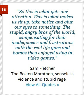 On the Boston Marathon explosions