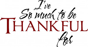 Being Thankful