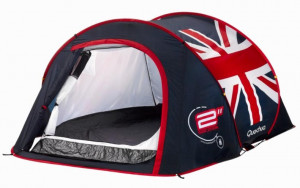 Quechua 2 Seconds II Two Man /Person 2 x Berth Union Jack Dome Camping ...