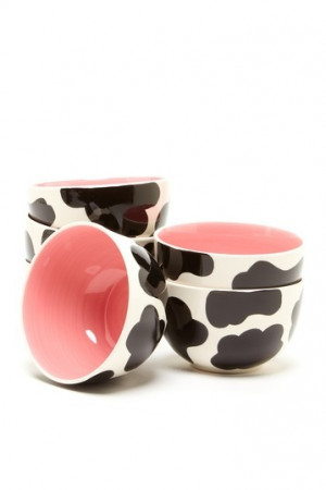 ... Cream Bowls, Ice Cream, Cow Bowls, Paintings, Cow Spots, Funky Monkey