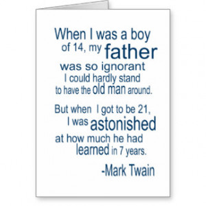 MARK TWAIN quote for DAD Card