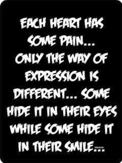 Quote of the Day - Hiding the pain