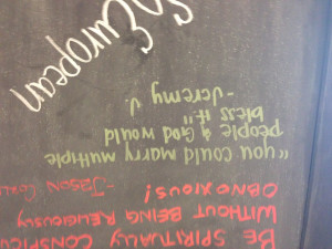 got my first quote on their chalk wall of quotes