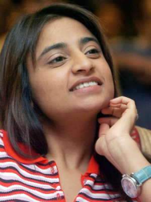 The second child and only daughter of Lakshmi Mittal