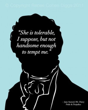 Jane Austen Print: Mr Darcy Insults Elizabeth 8x10 Pride and Prejudice