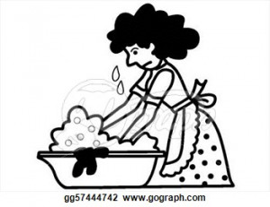 Vector drawing woman on white background. Clip Art gg57444742
