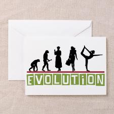 Evolution Yoga Greeting Card for