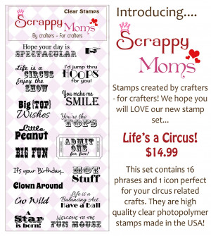 ... New Scrappy Moms Stamps sets - Gone Buggy and Life's a Circus