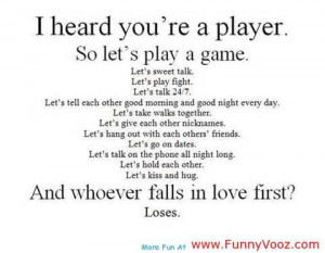 Heard You’re a Player. So Let’s Play a Game. And Whoever Falls ...
