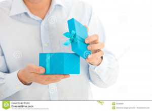 Opening Gift Royalty Free