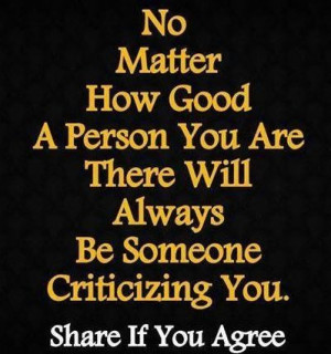 You can't please everyone...