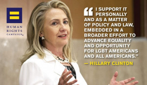 Hillary Clinton Supports LGBT Human Rights Campaign
