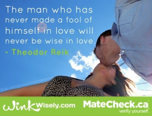 ... will never be wise in love.