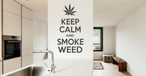 Keep Calm And Smoke Weed Wall Art Quote