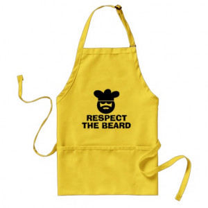 Funny BBQ apron for men | Respect the beard