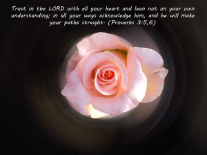Trust in the LORD with all your heart and lean not on your own
