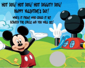 Mickey Mouse Clubhouse Valentines D ay Cards Scratch Off Ticket Custom ...