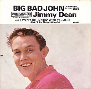 Jimmy dean picture sleeve big bad john 1 for five weeks 1961 vg