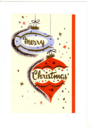Retro Holiday christmas Card